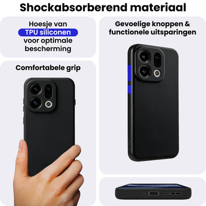 OPPO Find X9 Hoesje Siliconen Backcover Lichtgewicht - Zwart