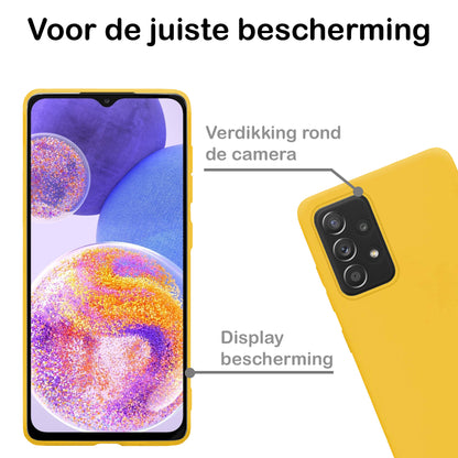 Samsung A23 Hoesje Siliconen - Geel