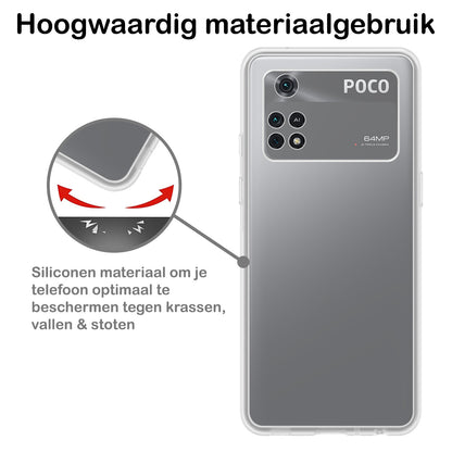 Poco M4 Pro 4G Hoesje Siliconen Backcover Lichtgewicht - Transparant