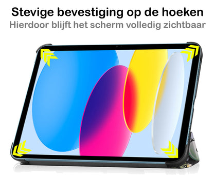 iPad 2022 / 2025 (A16 ) Trifold Bookcase Hoes - Graffity