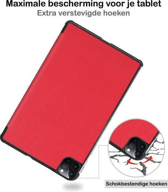 iPad Pro 2020 (11 inch) Hoesje Book Case Met Apple Pencil Uitsparing - Rood