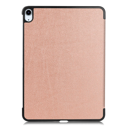 iPad Air 2022 Trifold Bookcase Hoes met Penhouder voor Apple Pen - Rosé goud