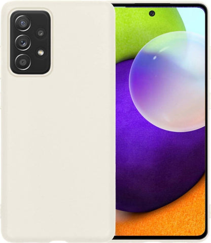 Samsung A52 Hoesje Siliconen Backcover Lichtgewicht - Wit