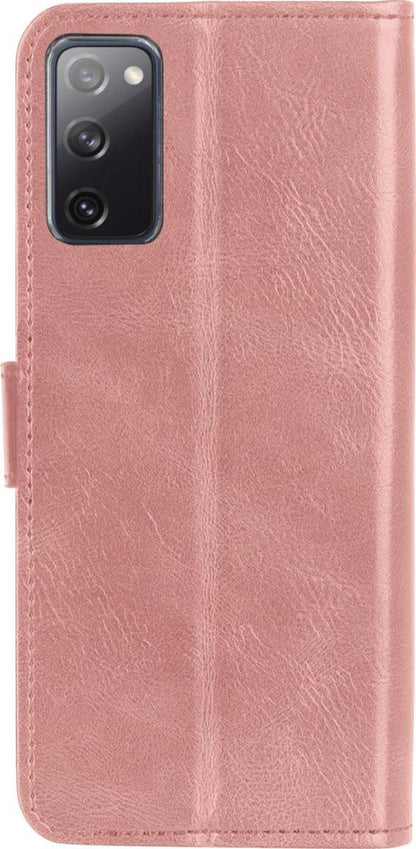 Samsung S20 FE Hoesje Bookcase Cover met Kaarthouder - Rosé goud