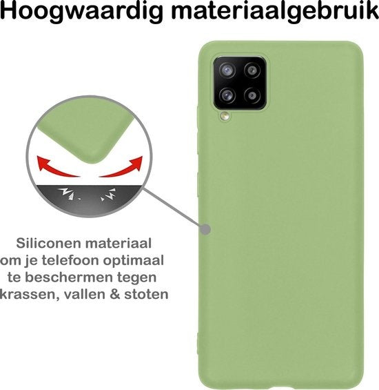 Samsung A12 Hoesje Siliconen - Groen