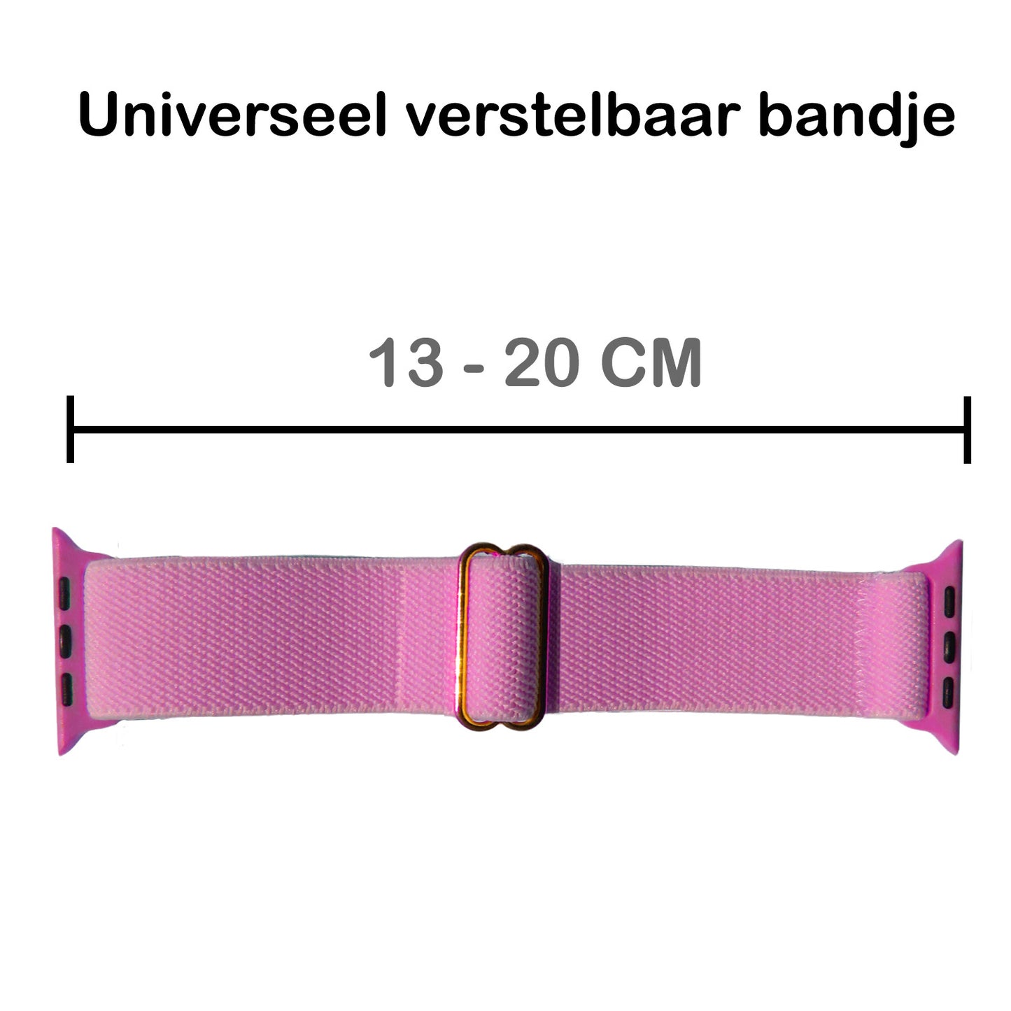 Horloge Bandje Geschikt Voor Apple Watch 1-8 / SE - 42/44/45 mm Bandje Stof - Roze