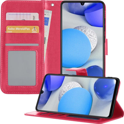 Samsung A42 Hoesje Book Case Kunstleer - Donkerroze