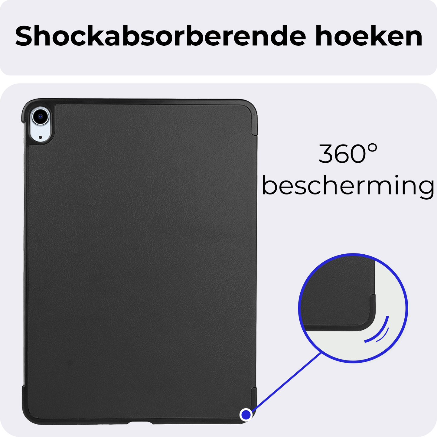 iPad Air 2024 (13 inch) Hoesje Book Case Met Apple Pencil Uitsparing - Zwart