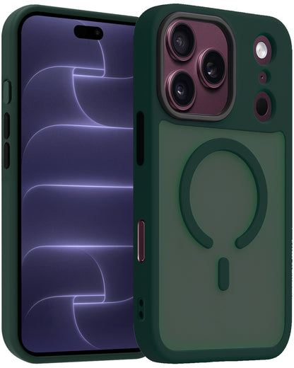 iPhone 18 Pro Hoesje Geschikt voor Magsafe Backcover Shockproof - Donkergroen