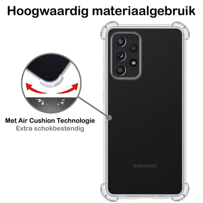 Samsung A23 Hoesje Shock Proof Siliconen - Transparant