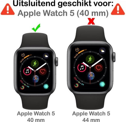 Apple Watch Series 5 40 mm Screenprotector Full Cover Tempered Glass