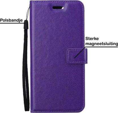 Samsung A52s Hoesje Bookcase Cover met Kaarthouder - Paars