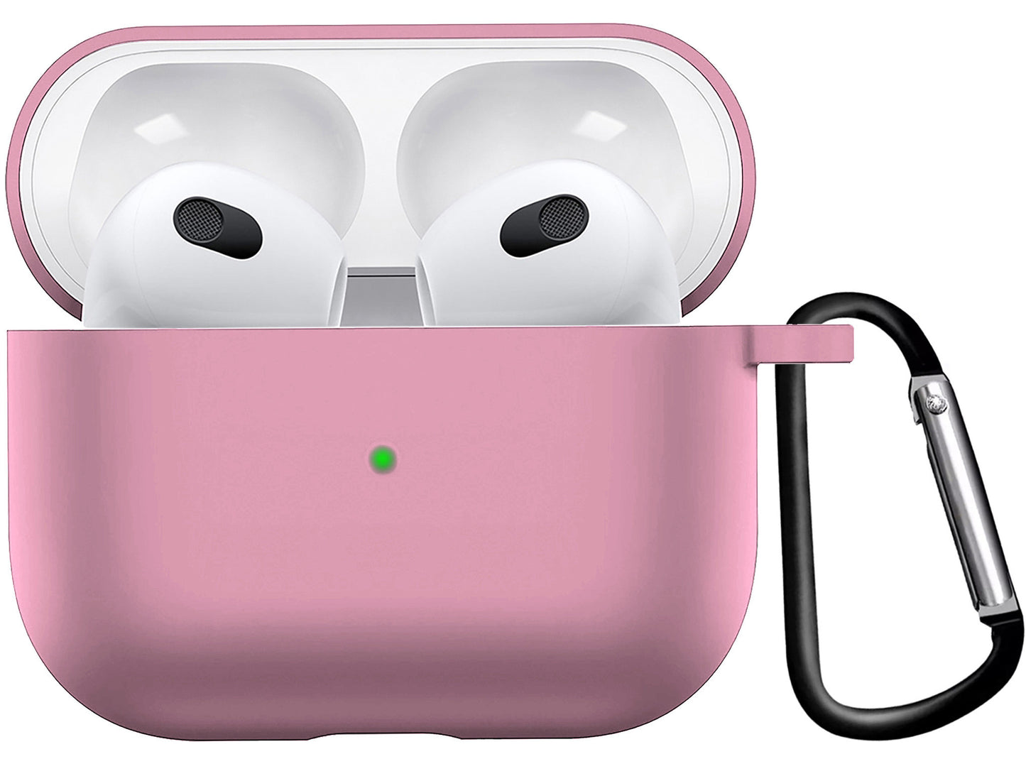 AirPods 3 Hoesje Siliconen met Clip - Lichtroze