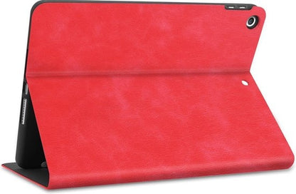 iPad 10.2 2019 Trifold Bookcase Luxe Hoes - Rood