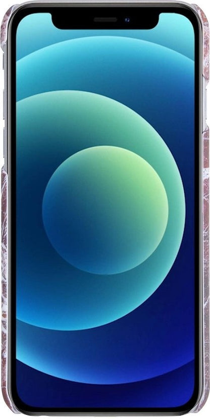 iPhone 12 Hoesje Marmer Hard Case Cover - Rood