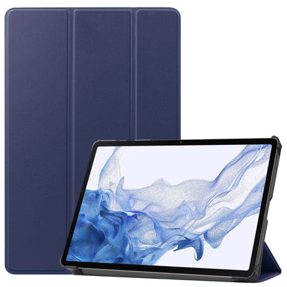 Samsung Galaxy Tab S8 Trifold Bookcase Hoes - Donkerblauw