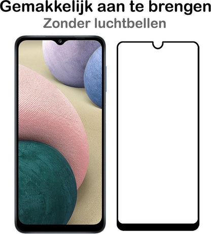Samsung A12 Screenprotector Gehard Glas - Full Screen