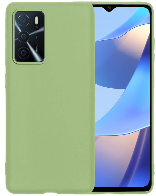 OPPO A16s Hoesje Siliconen - Groen