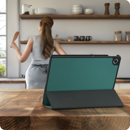 Lenovo Tab 10.1 Trifold Bookcase Hoes - Donkergroen