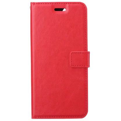 OnePlus 10 Pro Hoesje Bookcase Cover met Kaarthouder - Rood