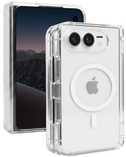 iPhone Duo Hoesje Geschikt voor Magsafe Backcover Shockproof - Transparant