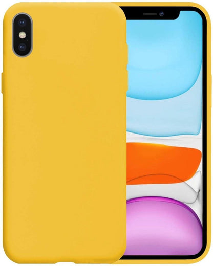 iPhone Xs Max Hoesje Siliconen Backcover Lichtgewicht - Geel