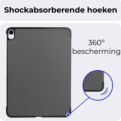 iPad Air 2024 (11 inch) Hoesje Book Case Met Apple Pencil Uitsparing - Grijs