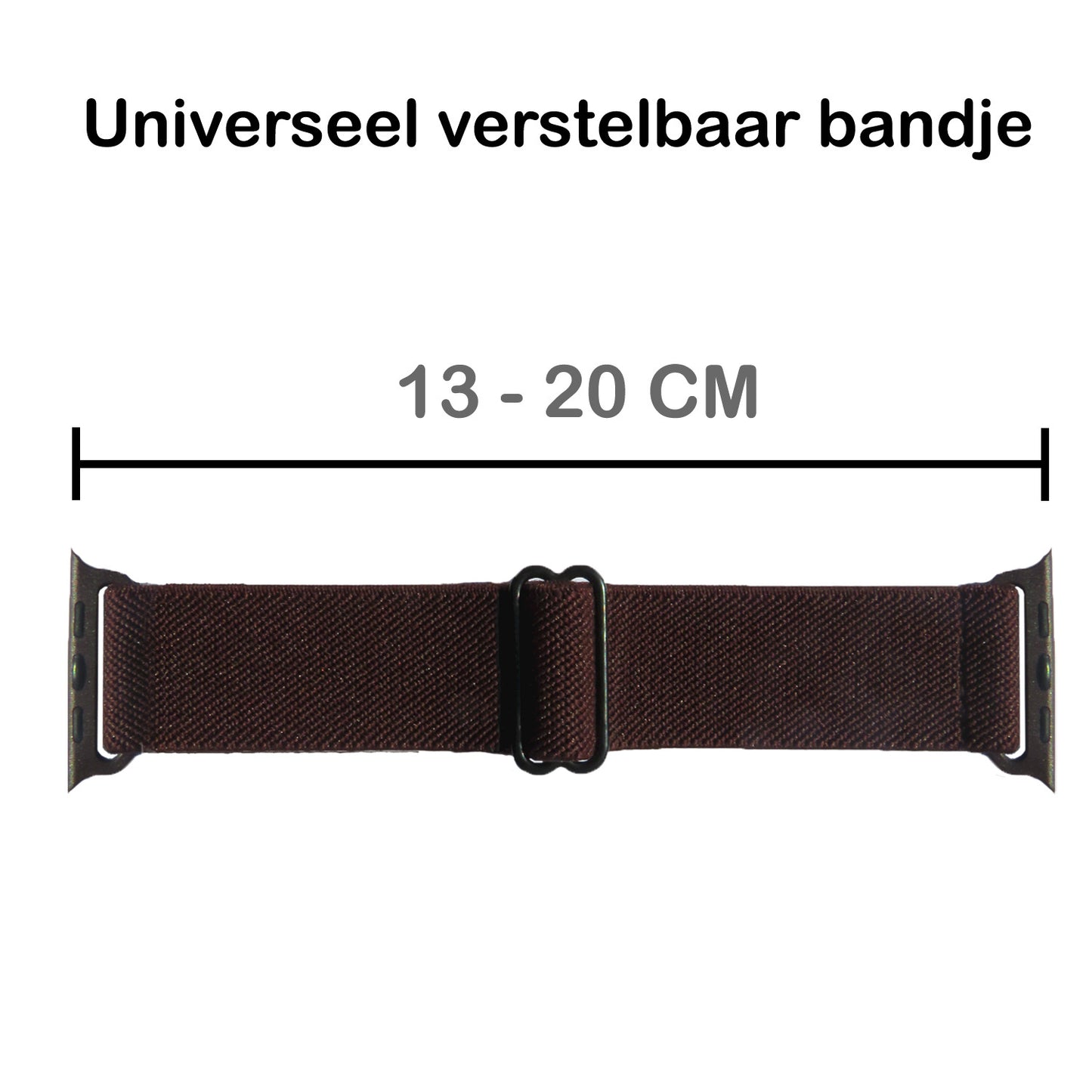 Horloge Bandje Geschikt Voor Apple Watch 1-8 / SE - 38/40/41 mm Bandje Stof - Bruin