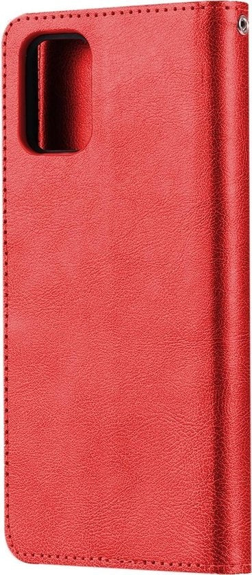 Samsung A71 Hoesje Bookcase Cover met Kaarthouder - Rood