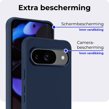 Google Pixel 10 Hoesje Siliconen Backcover Lichtgewicht - Donkerblauw
