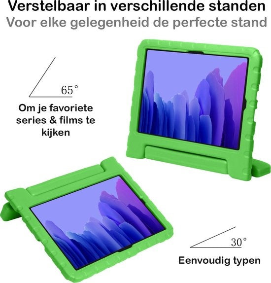 Samsung Galaxy Tab A7 Hoesje Kids Cover Bumper - Groen