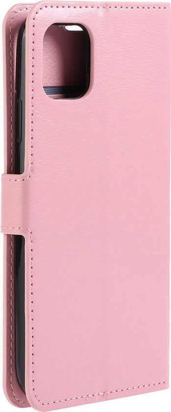 iPhone 12 Pro Hoesje Book Case Kunstleer - Lichtroze