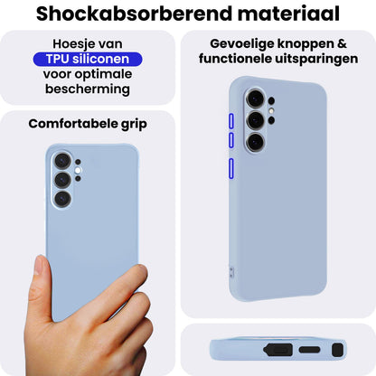 Samsung S26 Ultra Hoesje Siliconen Backcover Lichtgewicht - Lichtblauw