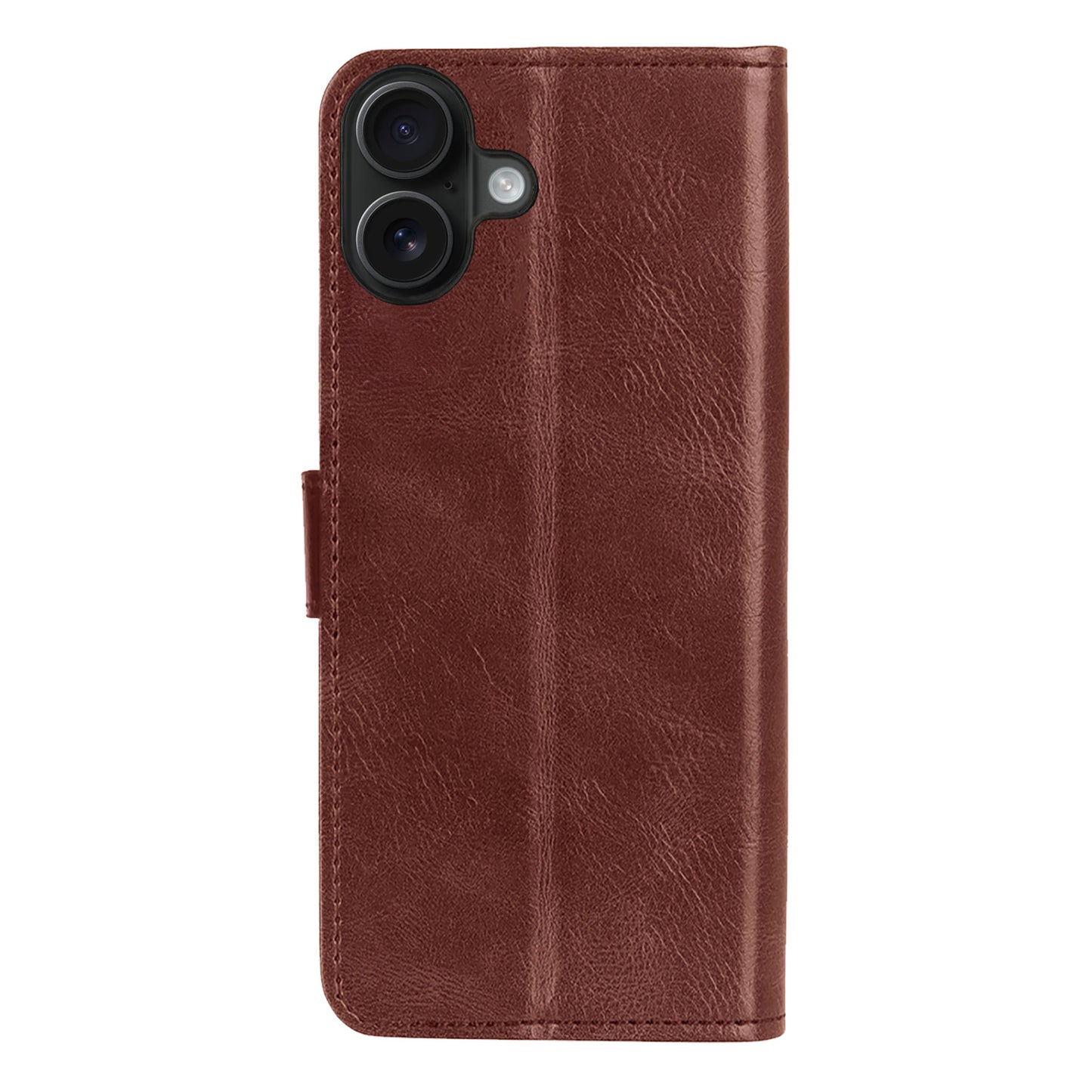 iPhone 16 Plus Hoesje Book Case Kunstleer - Bruin