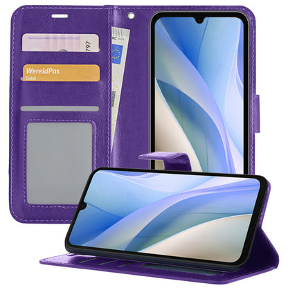 Samsung A15 Hoesje Book Case Kunstleer - Paars