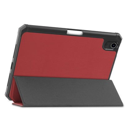 iPad Mini 6 Trifold Bookcase Hoes met Penhouder voor Apple Pen - Donkerrood