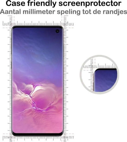 Samsung S10 Screenprotector Full Cover Tempered Glass