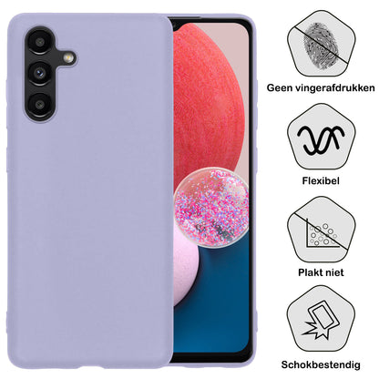 Samsung A13 5G Hoesje Siliconen Backcover Lichtgewicht - Lila