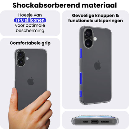 iPhone 17 Hoesje Siliconen Backcover Lichtgewicht - Transparant