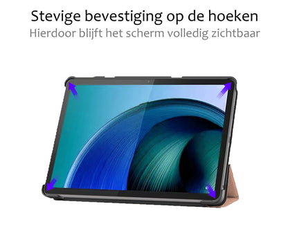 Lenovo Tab M10 5G Trifold Bookcase Hoes - Rosé goud