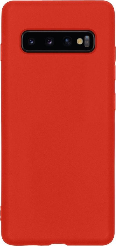 Samsung S10 Hoesje Siliconen - Rood