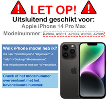 iPhone 14 Pro Max Hoesje Met Telefoonkoord en Pasjeshouder Siliconen - Felblauw