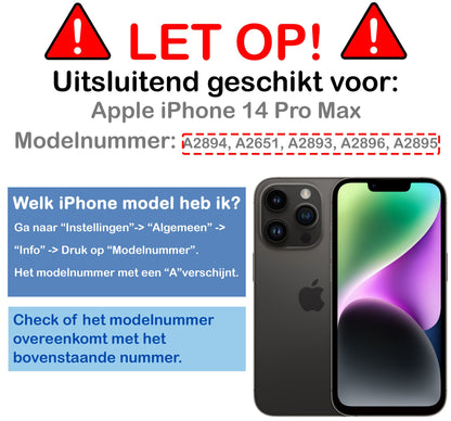 iPhone 14 Pro Max Hoesje Met Telefoonkoord en Pasjeshouder Siliconen - Felblauw