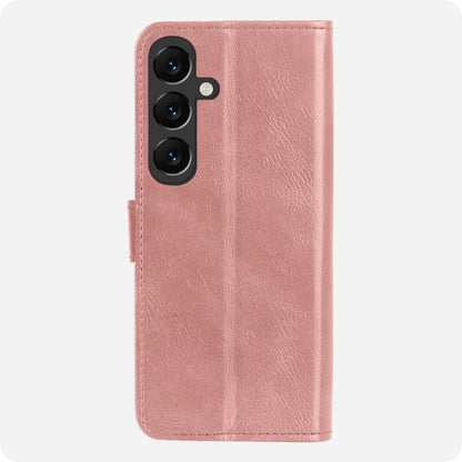 Samsung S25 FE Hoesje Bookcase Cover met Kaarthouder - Rosé goud