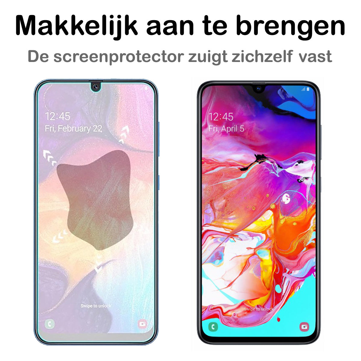 Samsung A70 Screenprotector Full Cover Tempered Glass