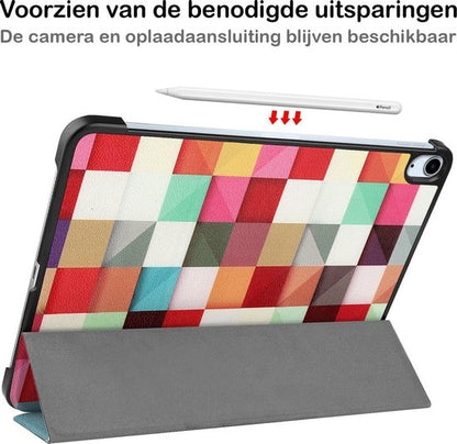 iPad Air 2020 Trifold Bookcase Hoes - Blokken