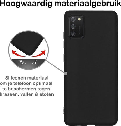 Samsung A02s Hoesje Siliconen Backcover Lichtgewicht - Zwart