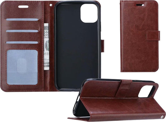 iPhone 11 Pro Hoesje Book Case Kunstleer - Bruin