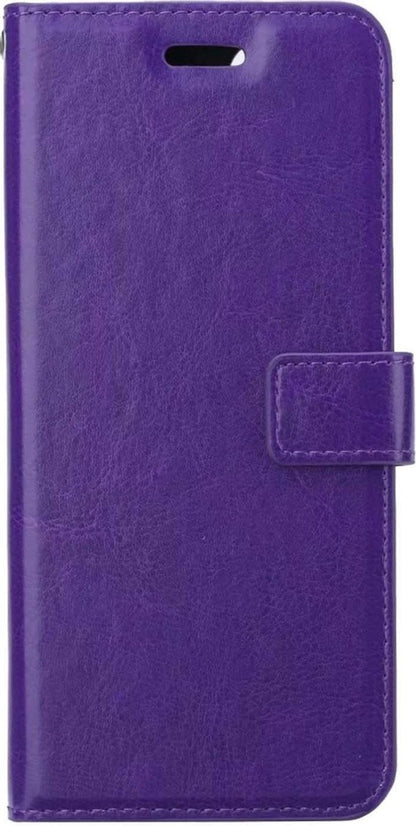 Samsung A72 5G Hoesje Bookcase Cover met Kaarthouder - Paars