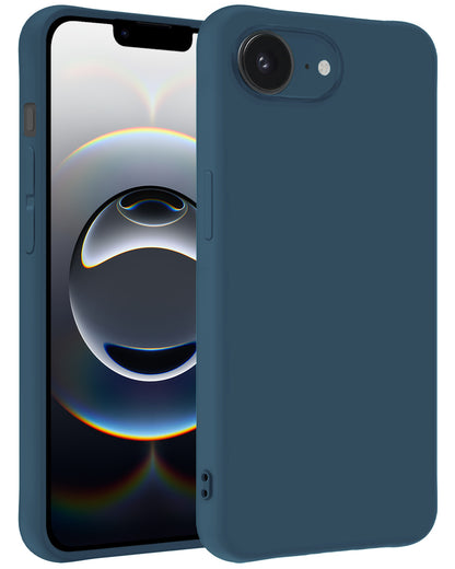 iPhone 16e Hoesje Siliconen Backcover Lichtgewicht - Donkerblauw